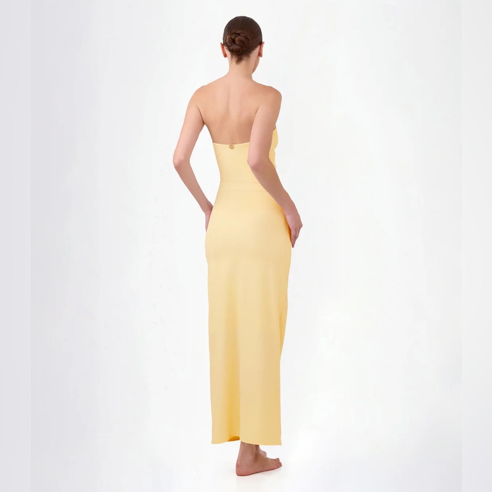 BAHIA MARIA MAIA DRESS IN BUTTERCREAM, SIZE SMALL - Picture 3 of 5
